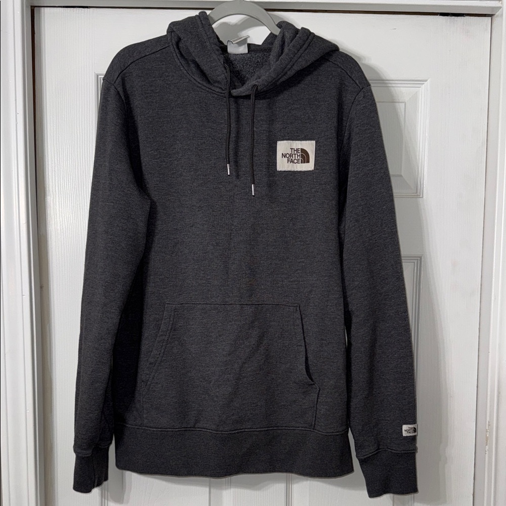 The North Face Men's Charcoal Hoodie Sweatshirt - Size Large